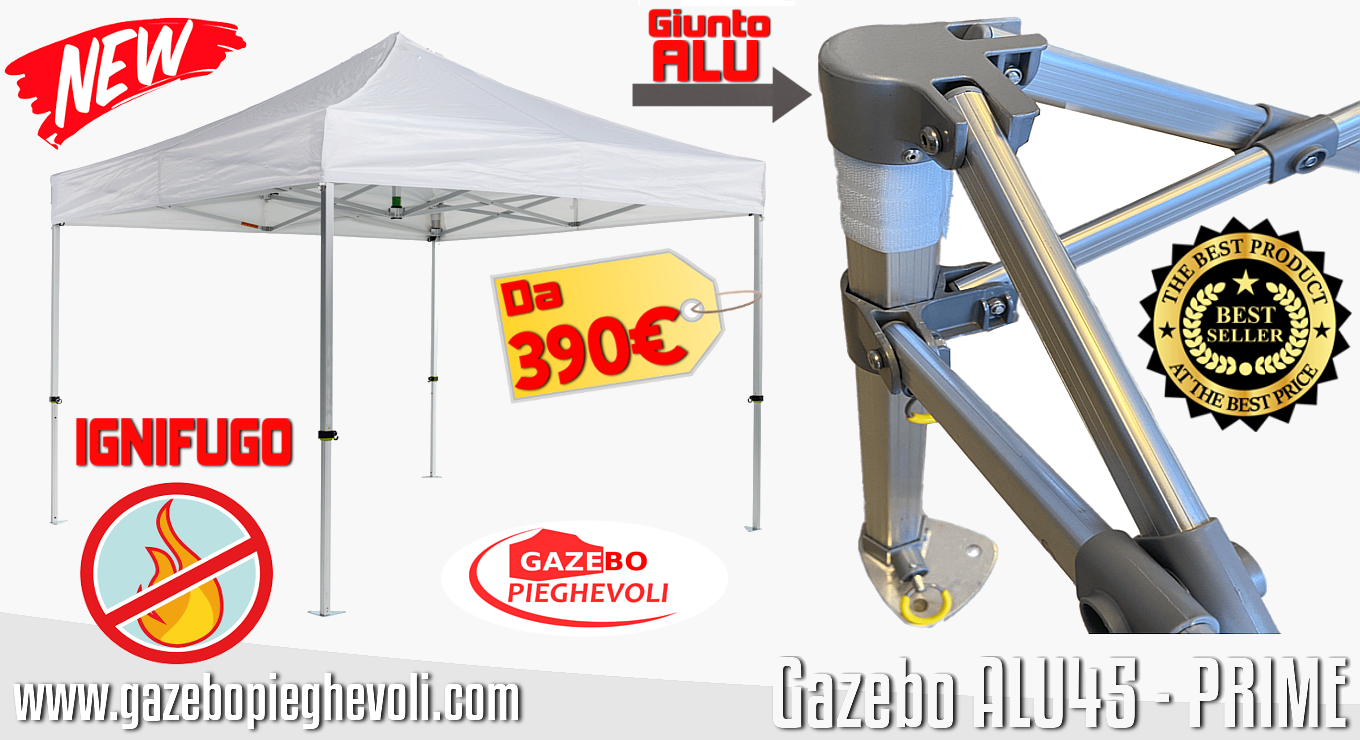 gazebo pieghevole alluminio